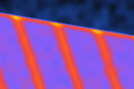 Thermogramme simulé : toiture